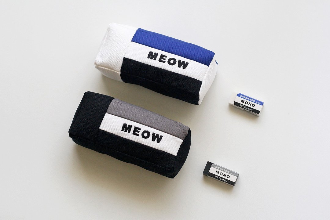 定制化礼物 英文名字刺绣 喵仔橡皮擦 擦布 猫草包 可填充 重复用 - 玩具 - 棉 蓝色