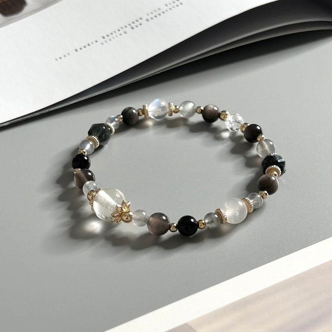 S49 宠物纪念品 宠物饰品 宠物毛发手链 胎毛纪念品 胎毛手链 - 手链/手环 - 半宝石 黑色