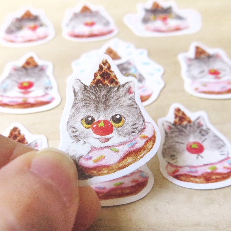 【肥比猫猫】 表情包 手帐贴纸 - 小 - 贴纸 - 纸 多色