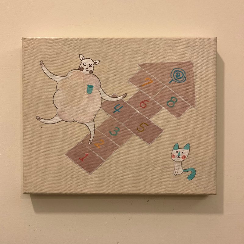 绵羊先生跳格子压克力画 - 海报/装饰画/版画 - 压克力 多色