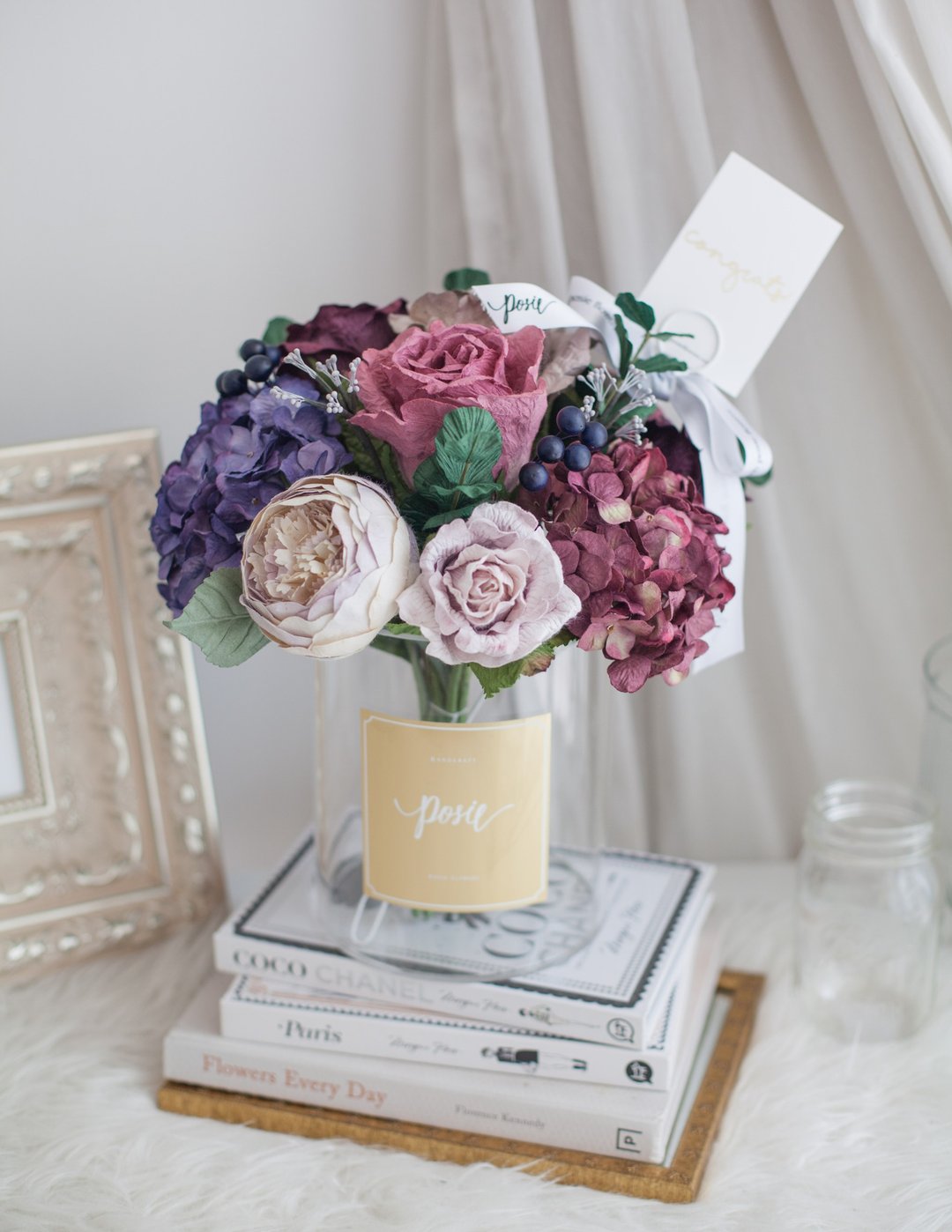 RUBY PURPLE | Hampton Vase Flower for Decoration - 摆饰 - 纸 紫色