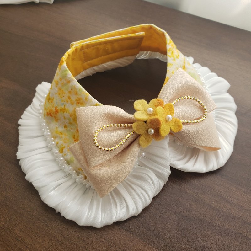 2024春日碎花款围巾 黄色 - 衣/帽 - 棉．麻 