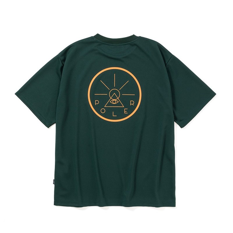 日本限定POLER QUICK DRY MESH TEE 快干网眼T恤 / 绿 - 男装上衣/T 恤 - 聚酯纤维 绿色