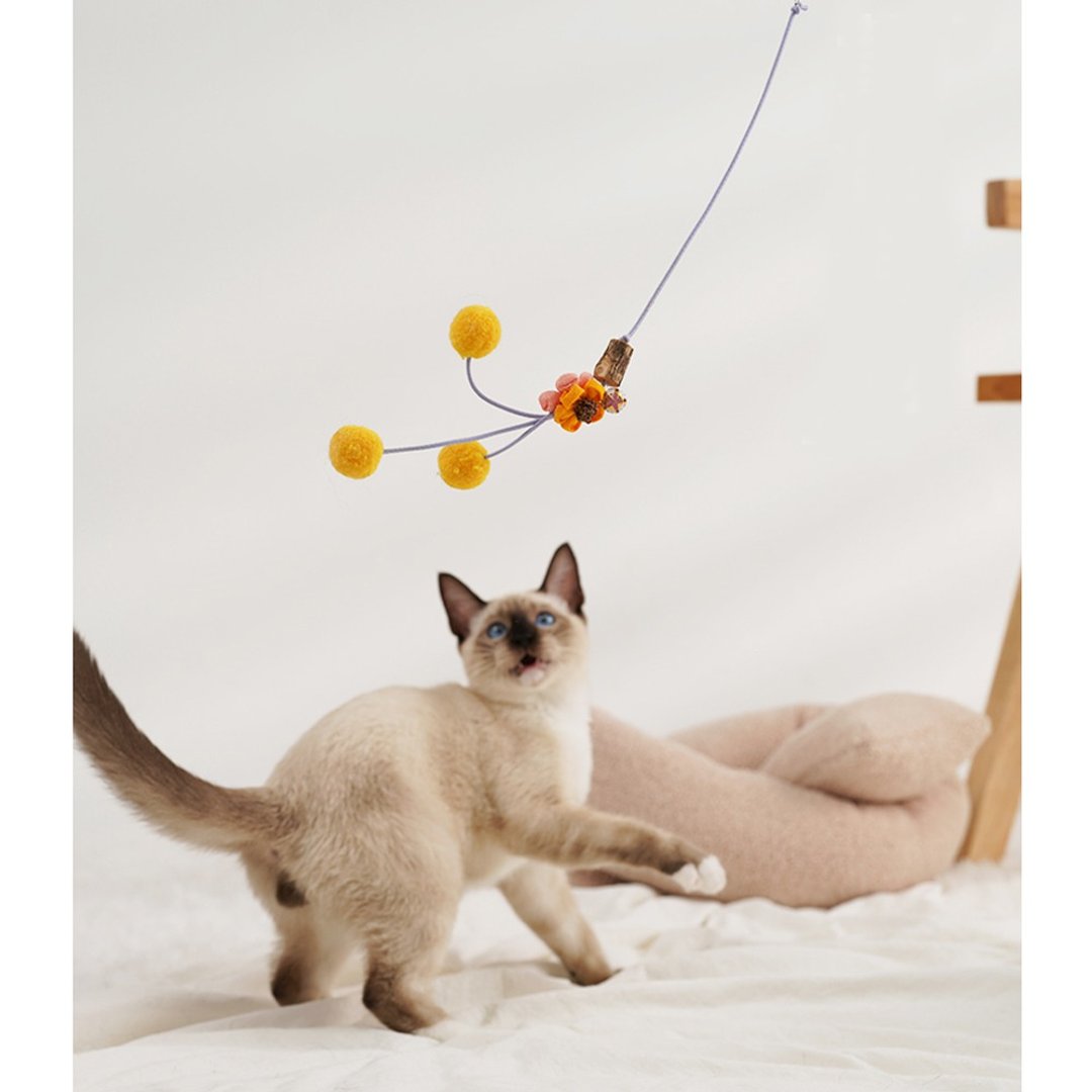撩猫神器/可伸缩/可替换 | 手工逗猫棒-黄金泡泡 Pawsholic爪迷 - 玩具 - 其他材质 