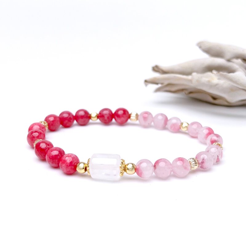 语白。手串 招正桃花 转运 l 白幽灵 蔷薇辉 玉化蔷薇辉 樱花雨 l - 手链/手环 - 宝石 