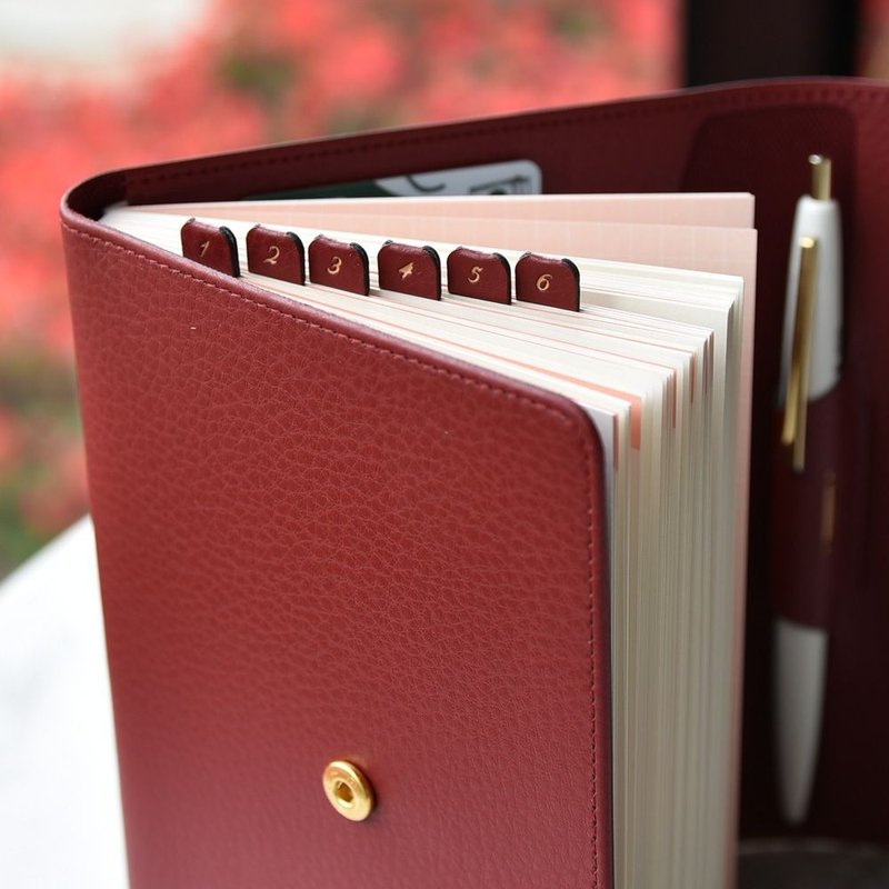 PLEPIC 经典皮革标签贴-勃根地红,PPC94119 - 贴纸 - 真皮 红色