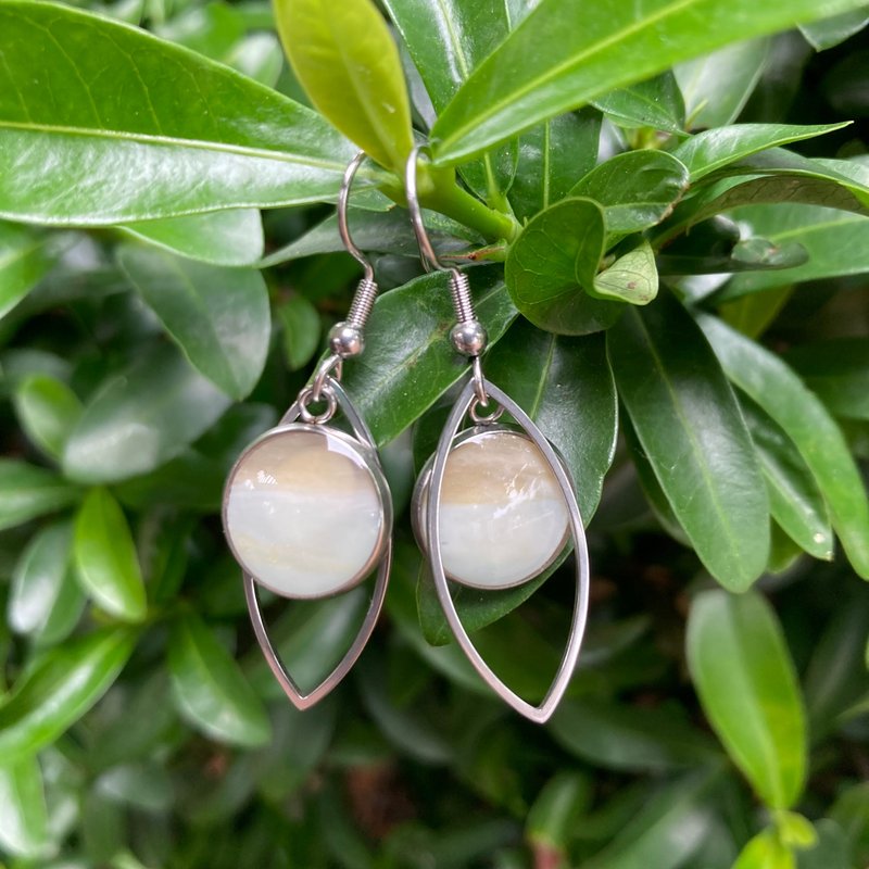 再生耳环-湖水微光 ER001 - 耳环/耳夹 - 不锈钢 