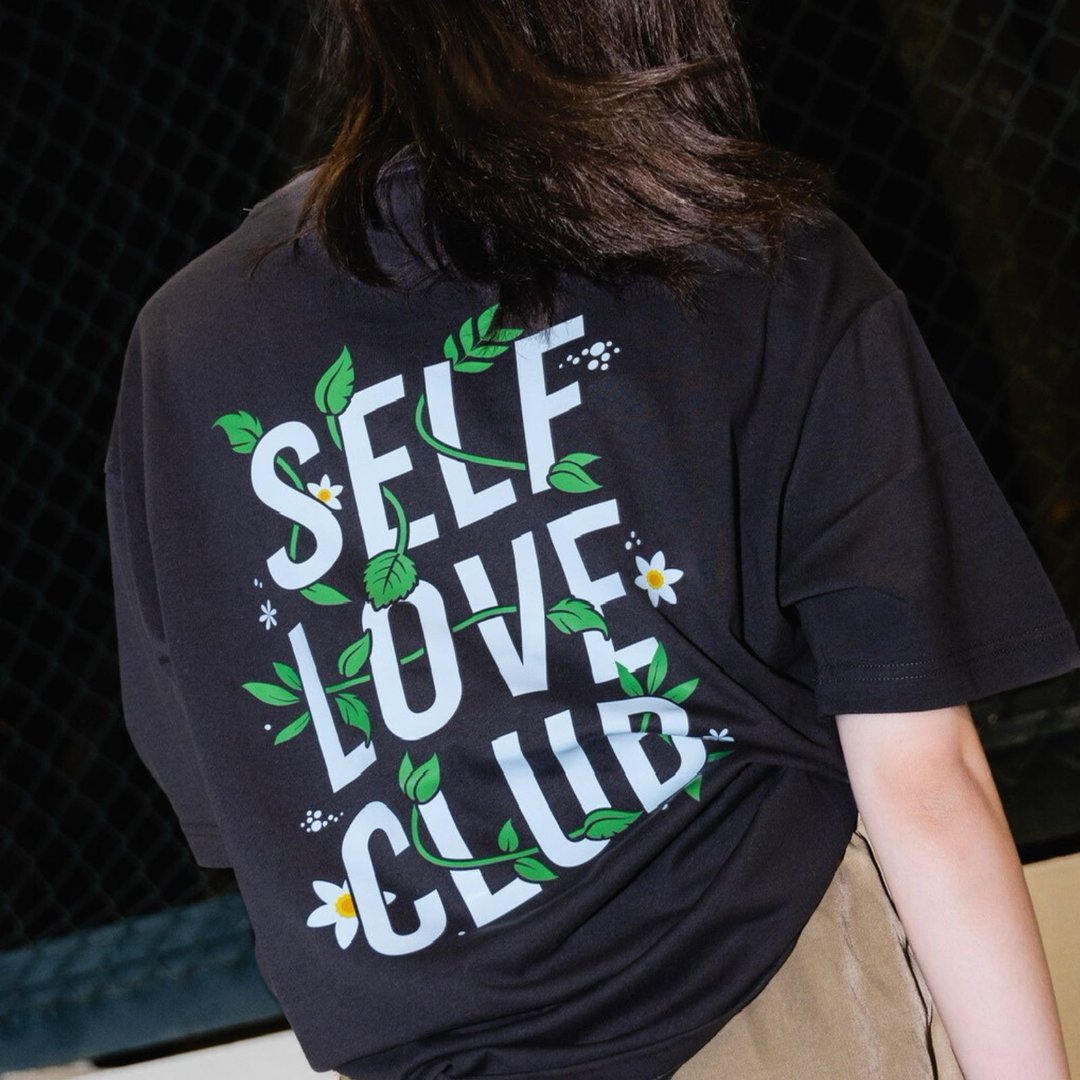 【CREEPS】Self Love Club in Grass 宽松重磅印花T恤 210g - 男装上衣/T 恤 - 棉．麻 多色