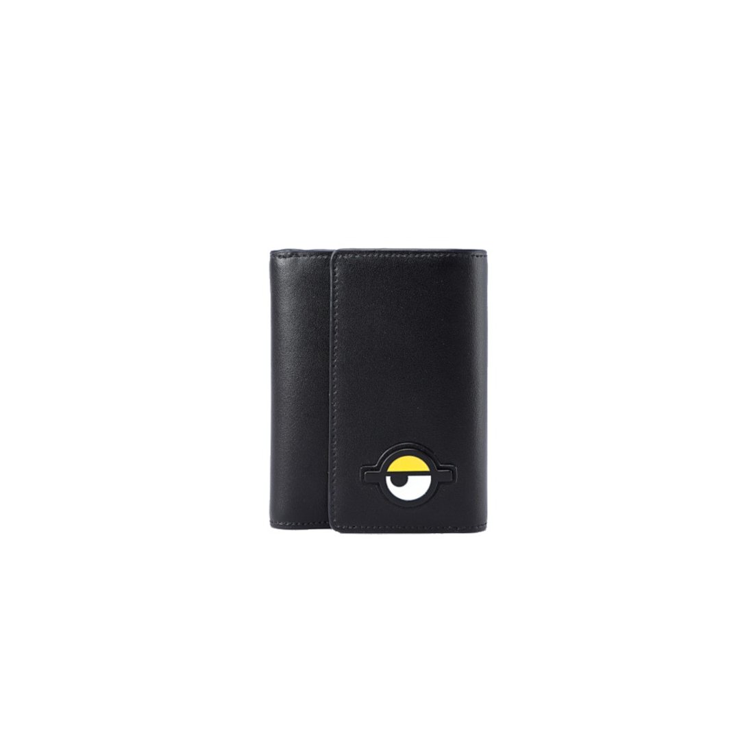 Minions牛皮革短钱包 - 皮夹/钱包 - 真皮 黑色