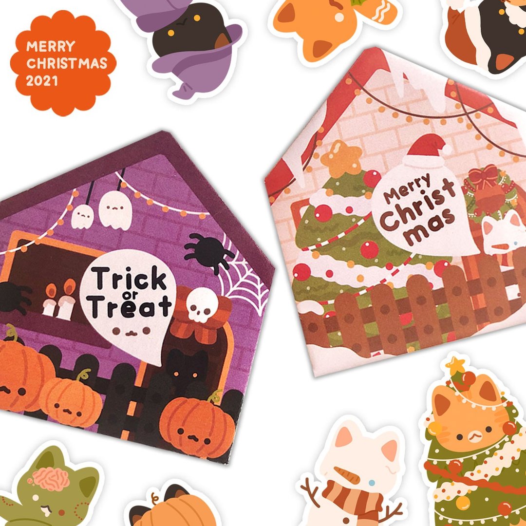 Holiday Cat Sticker Pack - 贴纸 - 防水材质 