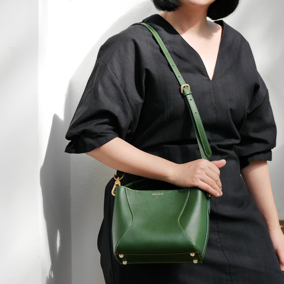 MONIQUE ATELIER 小皮包 Alexis Mini Handbag - 手提包/手提袋 - 真皮 绿色