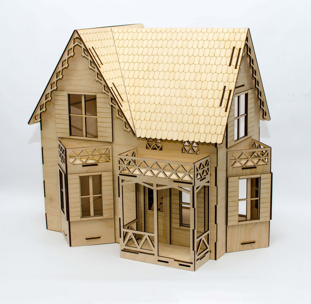 Victorian Wooden Dollhouse | DIY Dollhouse kit | Girl's Birthday Present - 玩具/玩偶 - 木头 
