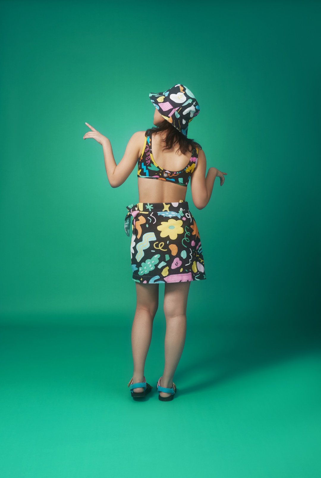 TOWEL SKIRT - BLACK CONFETTI - 其他 - 其他材质 黑色