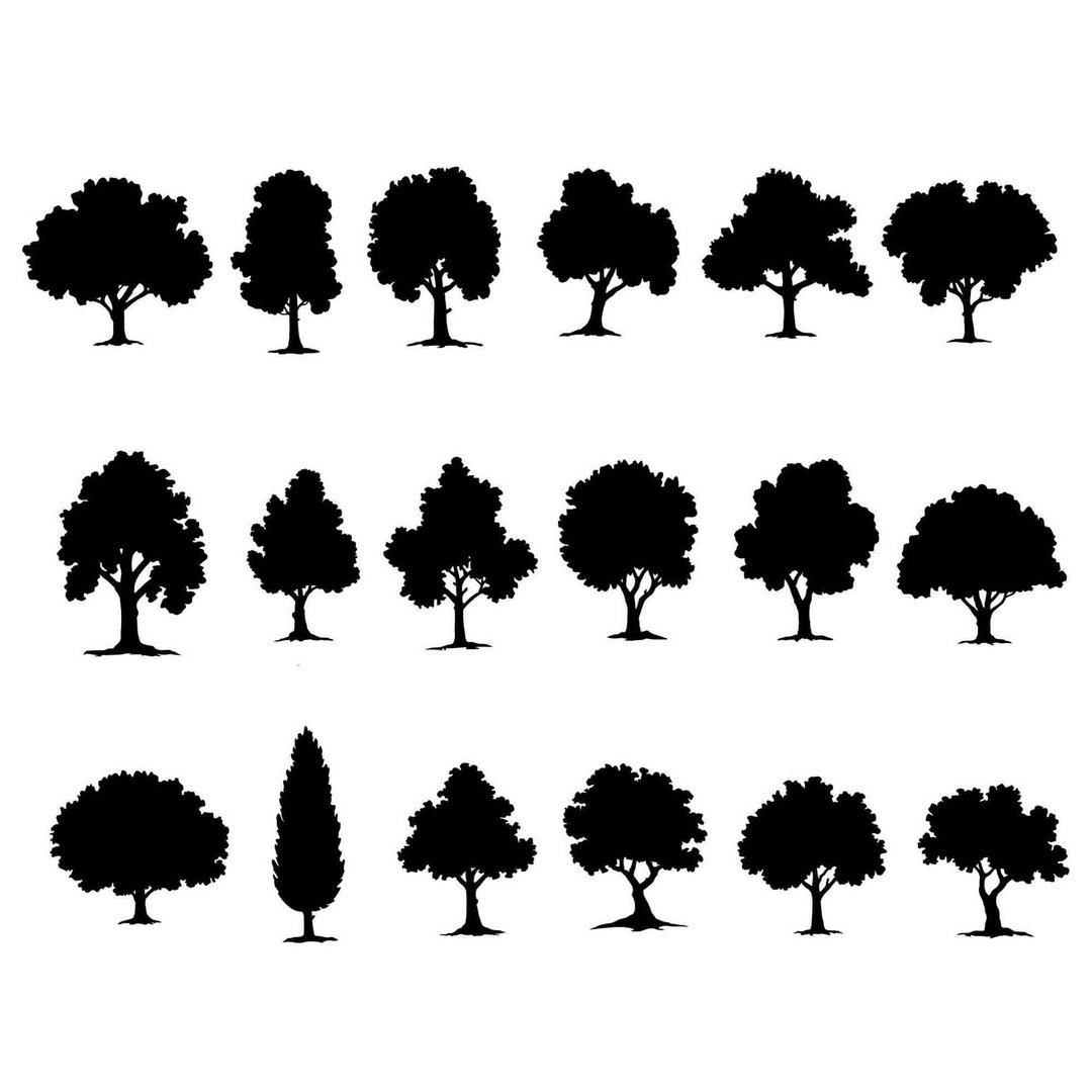 Tree svg, trees svg, tree eps, trees eps, tree template, tree png, trees png - 图文模板设计 - 其他材质 