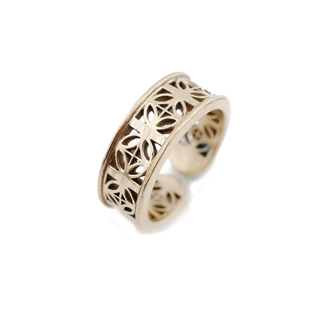窗花戒指 (黄铜本色款)Window grille ring - 戒指 - 其他金属 金色