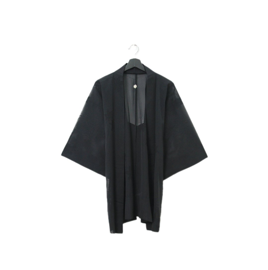 Back to Green-日本透肤羽织 枫叶压纹 tf-23/vintage kimono - 女装休闲/机能外套 - 棉 