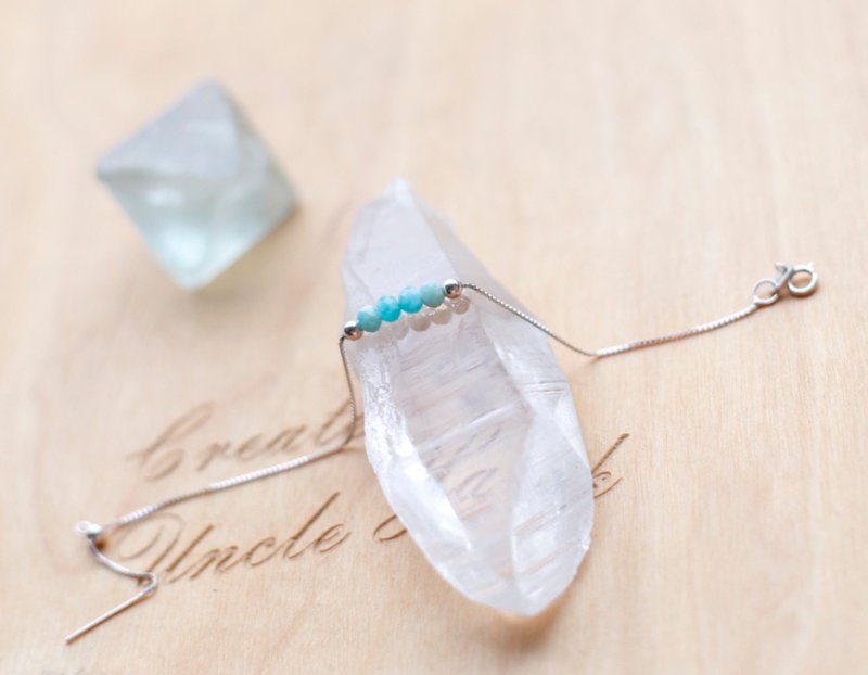 六月天河石||诞生石系列||925银可调式项链/手链 毕业礼 快速出货 - 项链 - 水晶 蓝色