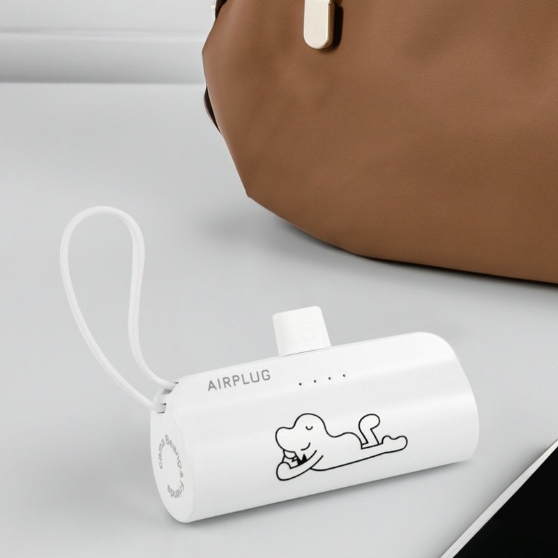 可带上飞机 |Cama 迷你口袋行动电源5000mAh|iPhone|Type-C - 充电宝/传输线 - 塑料 白色