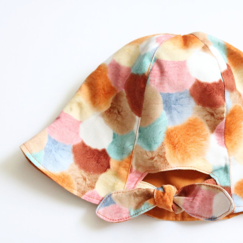 现货-【马尾娘系列】棉毛球 手工双面帽子 渔夫帽 - 帽子 - 棉．麻 橘色