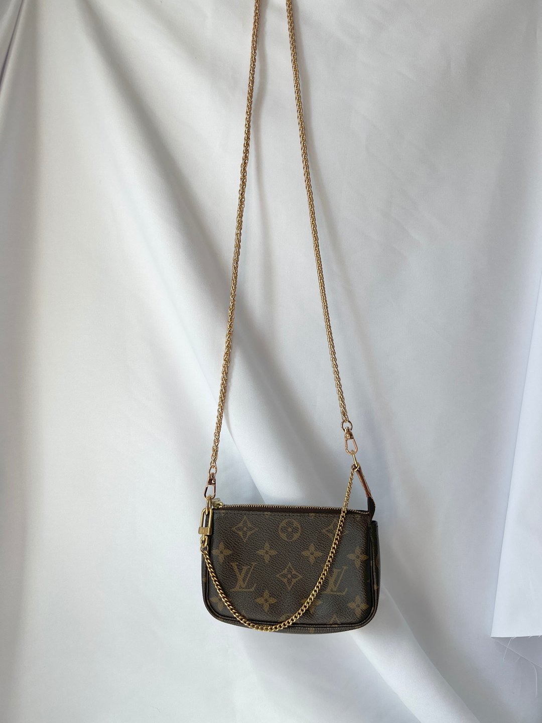 | RARE TO GO 中古 | LV迷你老花小链包 (送长链带)  | VINTAGE - 手提包/手提袋 - 真皮 咖啡色