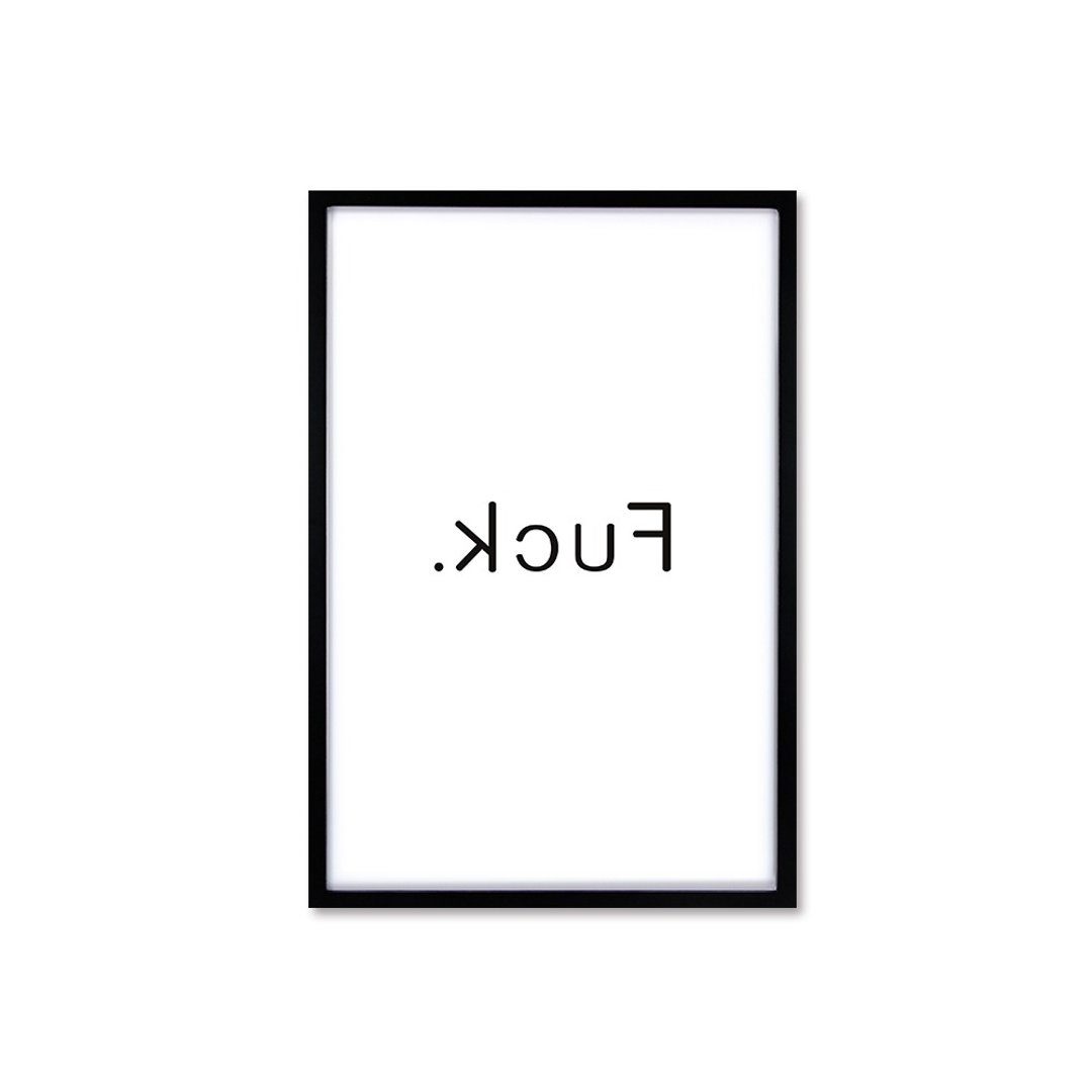 北欧风装饰画相框 FUCK 简约款 黑色框 63x43cm 室内设计 布置 - 画框/相框 - 木头 黑色