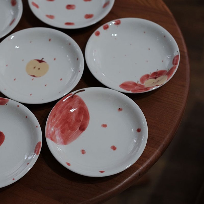 蘋果麵包陶瓷小碟 / 日式家用甜品碟 / 蘸料調味碟 - 餐刀/叉/匙组合 - 瓷 多色