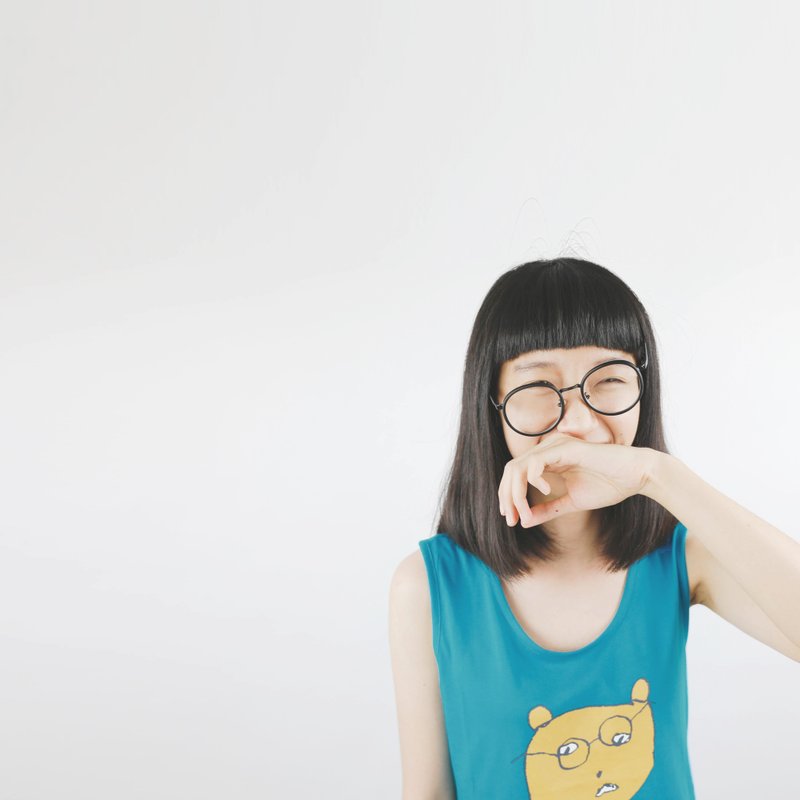 眼镜熊  运动服 - 女装背心 - 棉．麻 