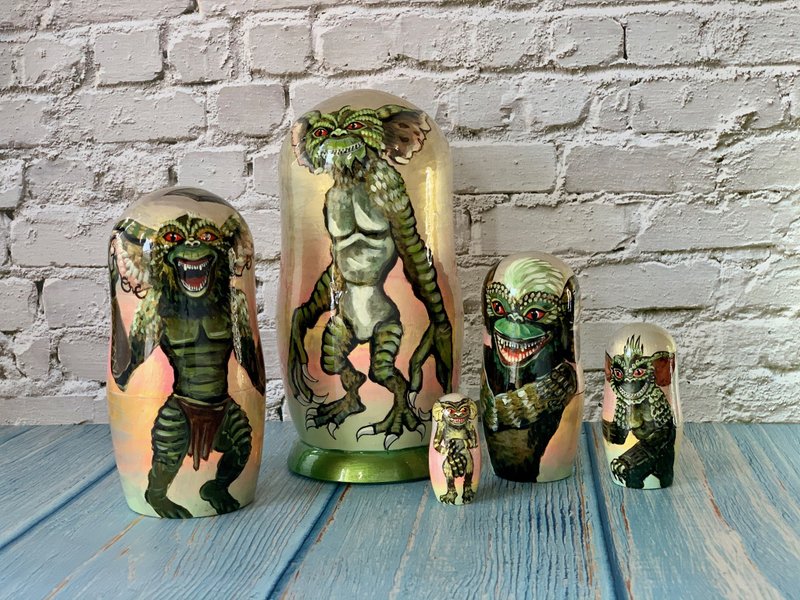 木制筑巢娃娃17.5厘米筑巢娃娃用于家居装饰。 - 摆饰 - 木头 