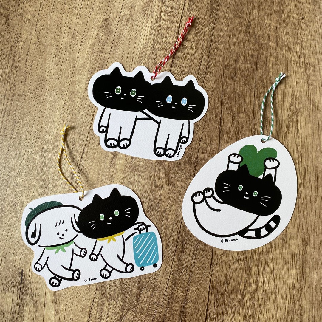 双面造型卡片-旅行好朋友 双胞胎koko猫 Sending love - 卡片/明信片 - 纸 