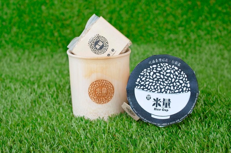 丰米量　竹米杯  轻松煮1人份的米饭   两碗饭的量 - 厨房用具 - 竹 金色