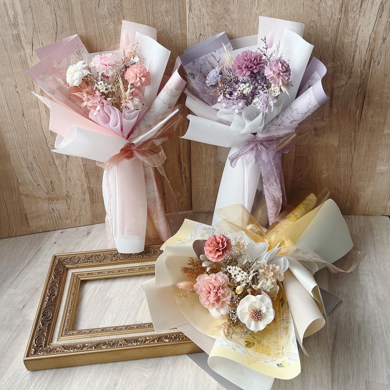 【限量预购】永生康乃馨/母亲节花束/康乃馨/早鸟优惠 - 干燥花/捧花 - 植物．花 紫色