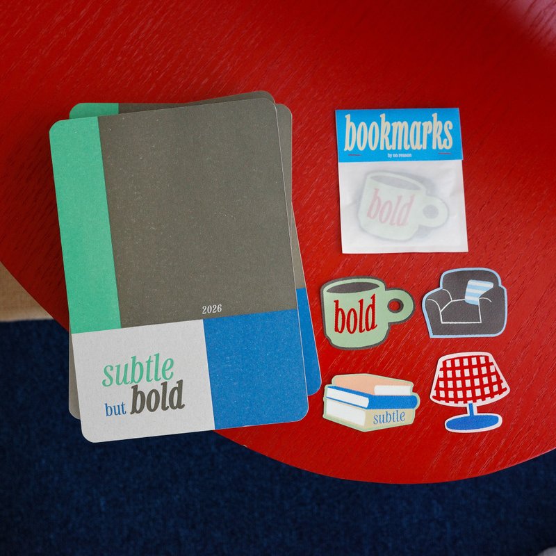 2026 subtle but bold 手帐书签组 - 笔记本/手帐 - 纸 灰色