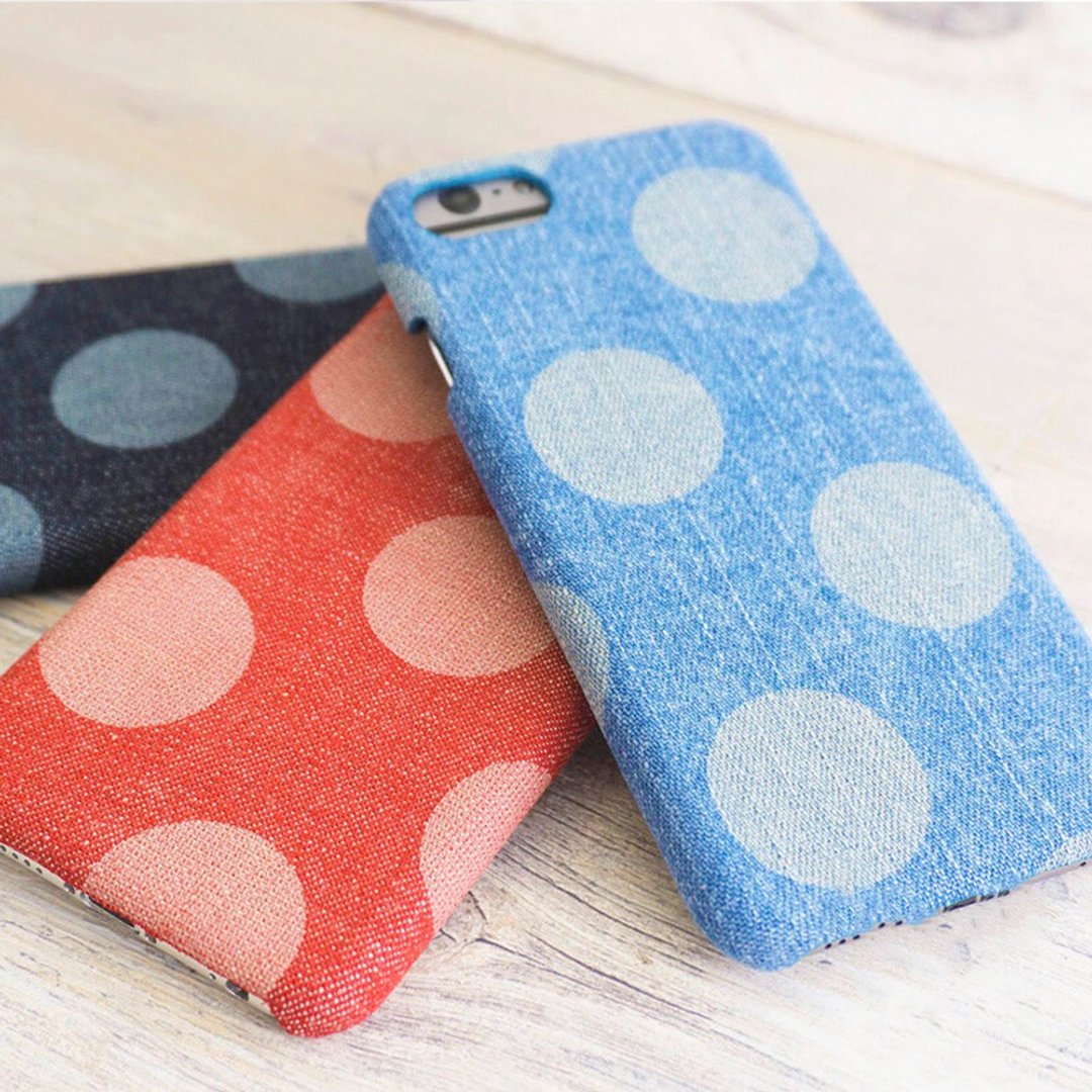 手机壳 全机型适用【dot denim】冈山 丹宁 水玉圆点 iPhone Xperia Galaxy BC02K - 手机壳/手机套 - 其他材质 蓝色