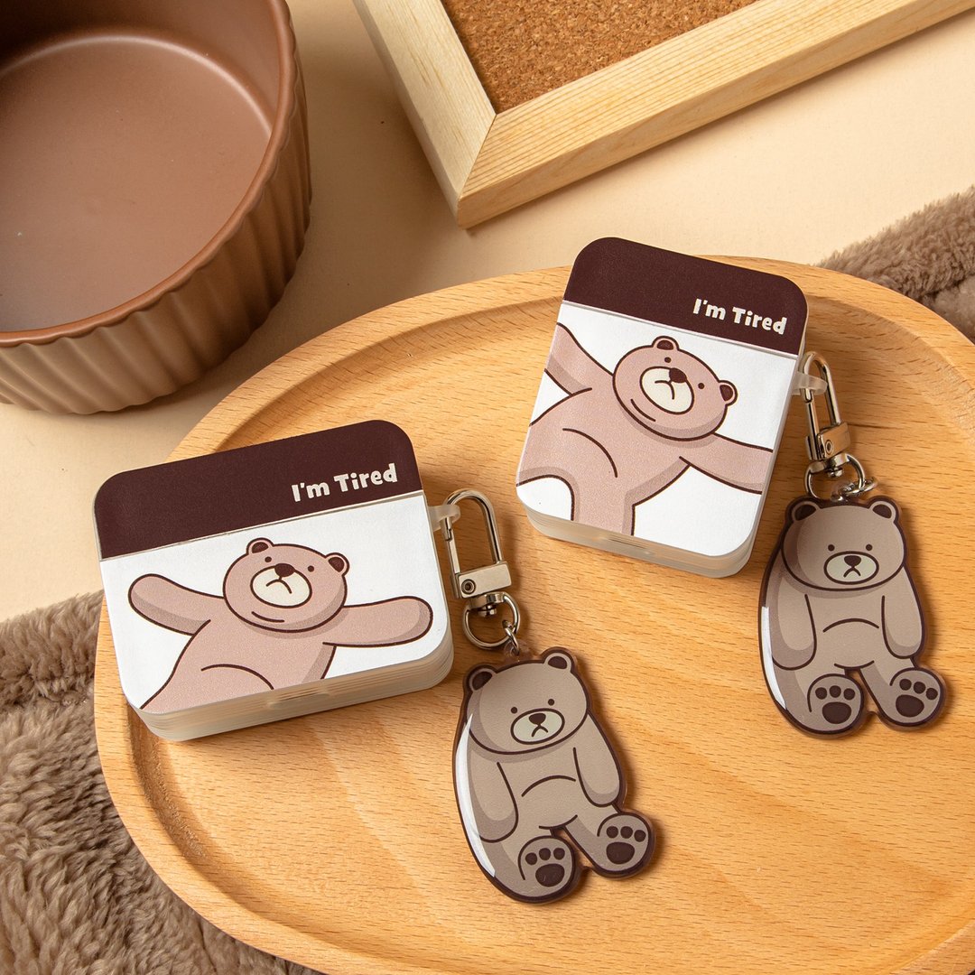 AUG8 STORE 小熊累了 AirPods 保护壳 1/2/3/PRO - 耳机收纳 - 塑料 
