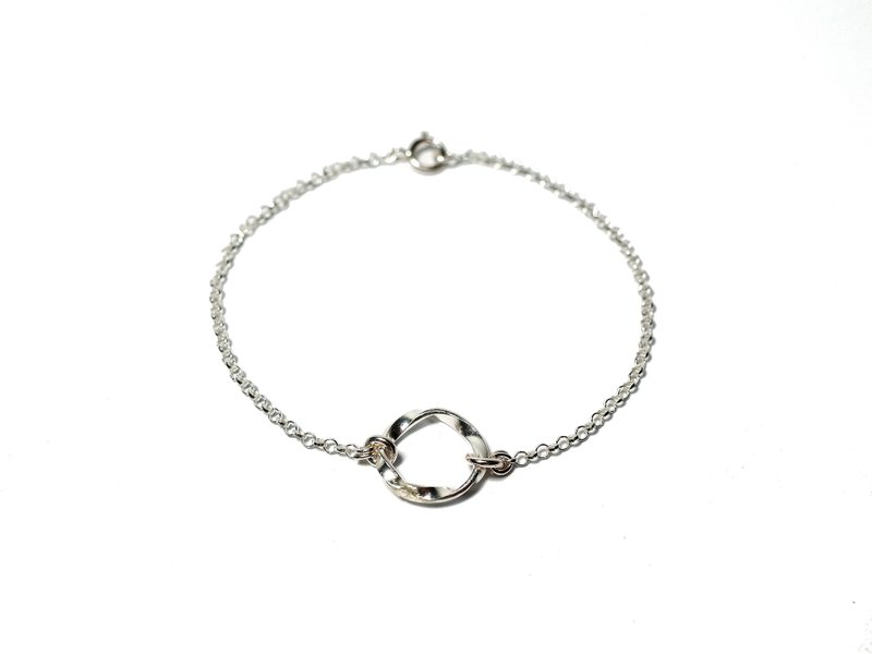 扭转圆圈 925纯银手链 - 手链/手环 - 纯银 灰色