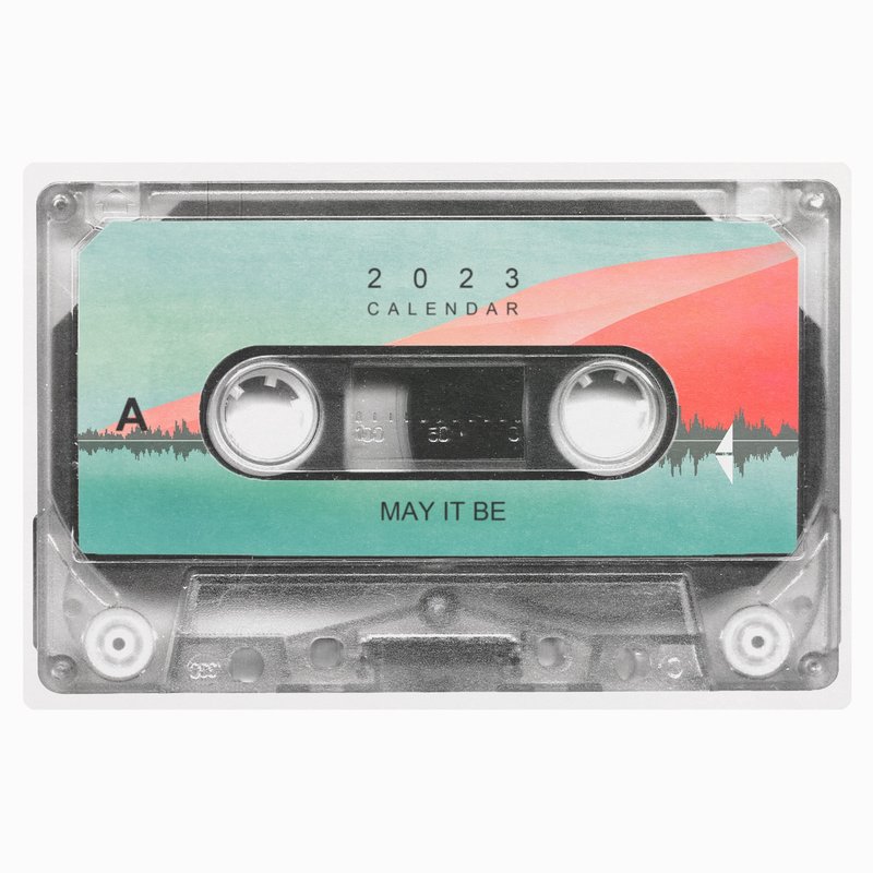 2023 可以听的音乐桌历 精选经典英文金曲卡带 乐迷的圣诞礼物 - 年历/台历 - 纸 多色