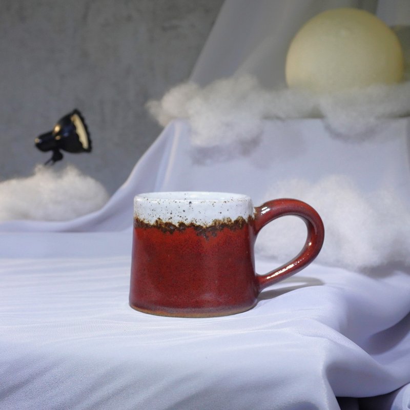 铁红白RF迷你山形杯-约100ml,5寸茶杯,马克杯,水杯,咖啡杯 - 咖啡杯/马克杯 - 陶 多色