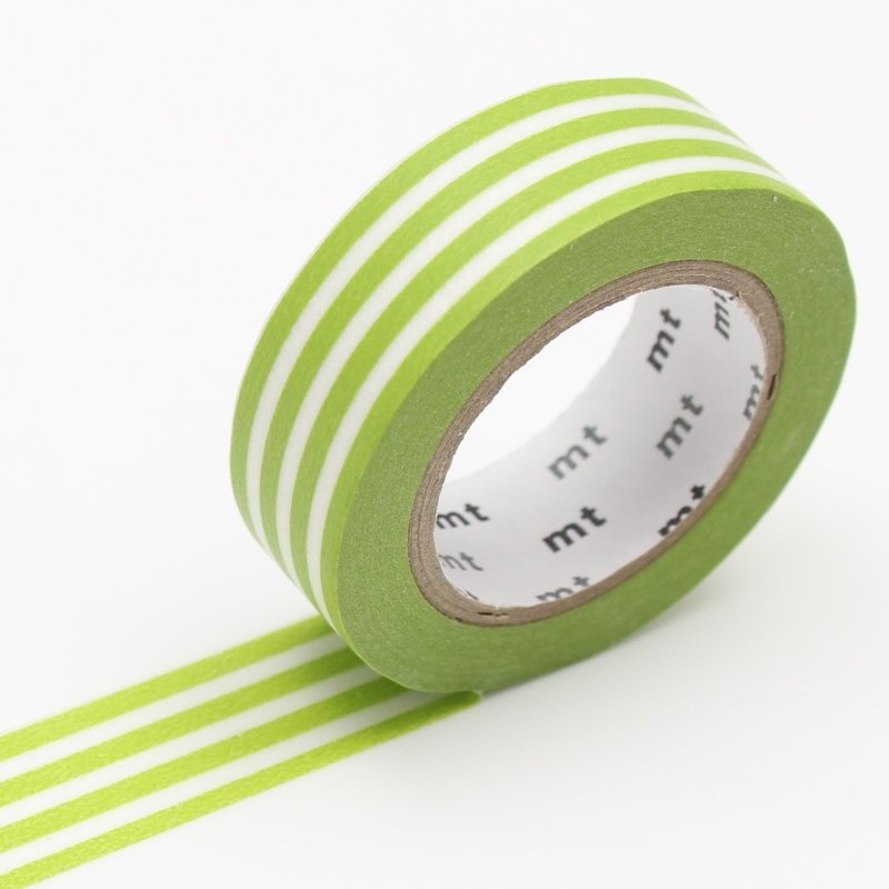 mt 和纸胶带 Deco【横条纹-奇异果 (MT01D388)】2017SS - 纸胶带 - 纸 绿色