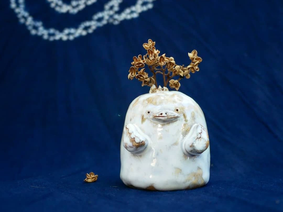 胖丁国王小陶铃花器摆饰 - 花瓶/陶器 - 陶 