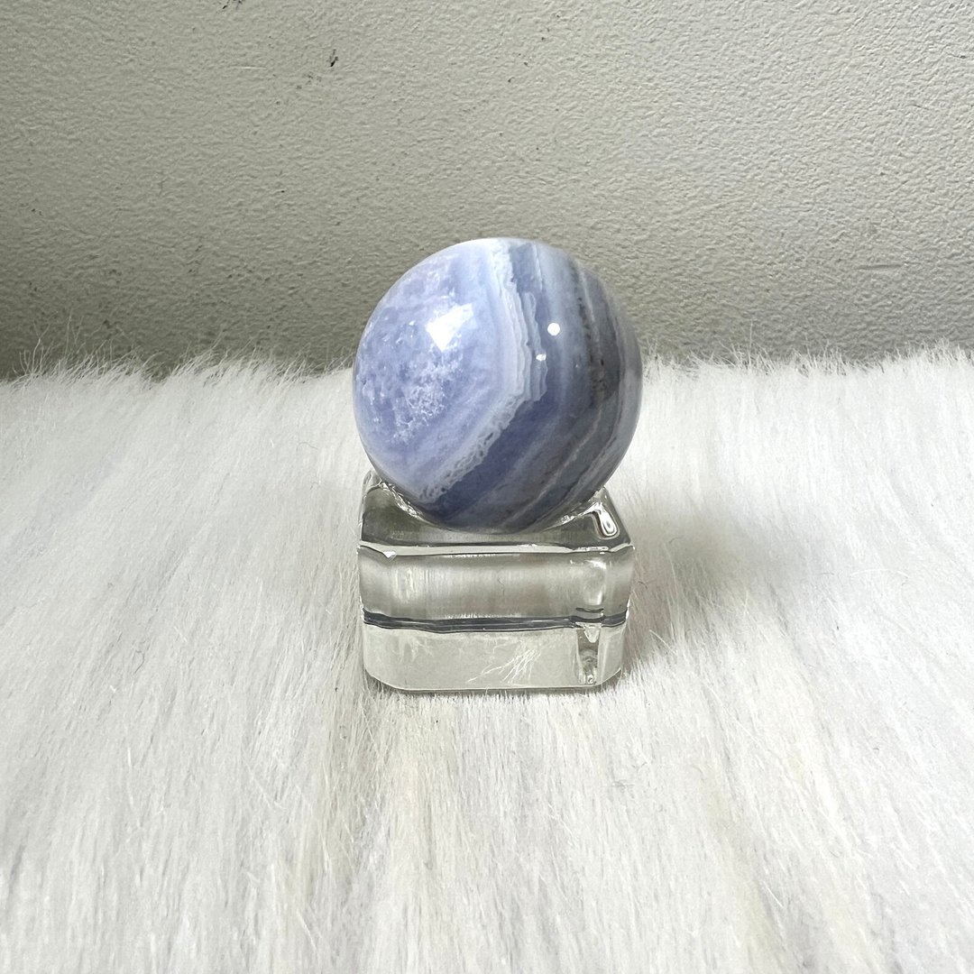 蓝纹玛瑙球 | 水晶 | 水晶球 | 水晶摆件 - 摆饰 - 水晶 蓝色