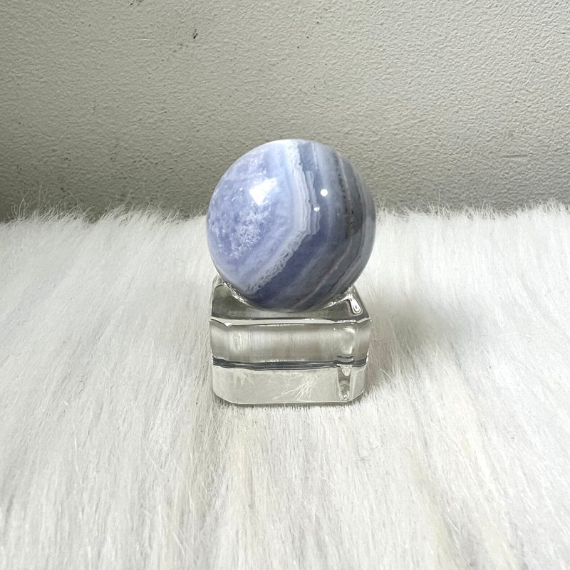 蓝纹玛瑙球 | 水晶 | 水晶球 | 水晶摆件 - 摆饰 - 水晶 蓝色