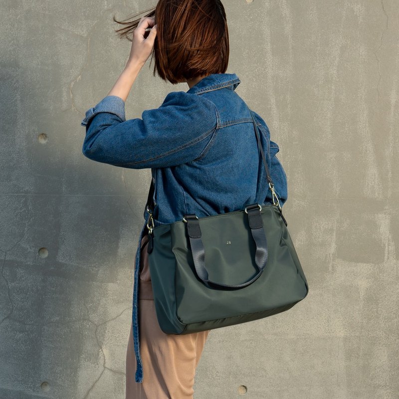 托特包 贝丝幻三层托特肩背包-8106-6-多色任选 - 手提包/手提袋 - 尼龙 绿色