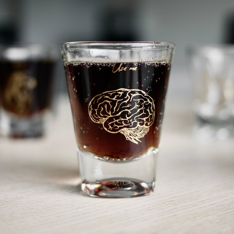 Give it a shot ! 大脑烈酒杯 - 酒杯/酒器 - 玻璃 金色