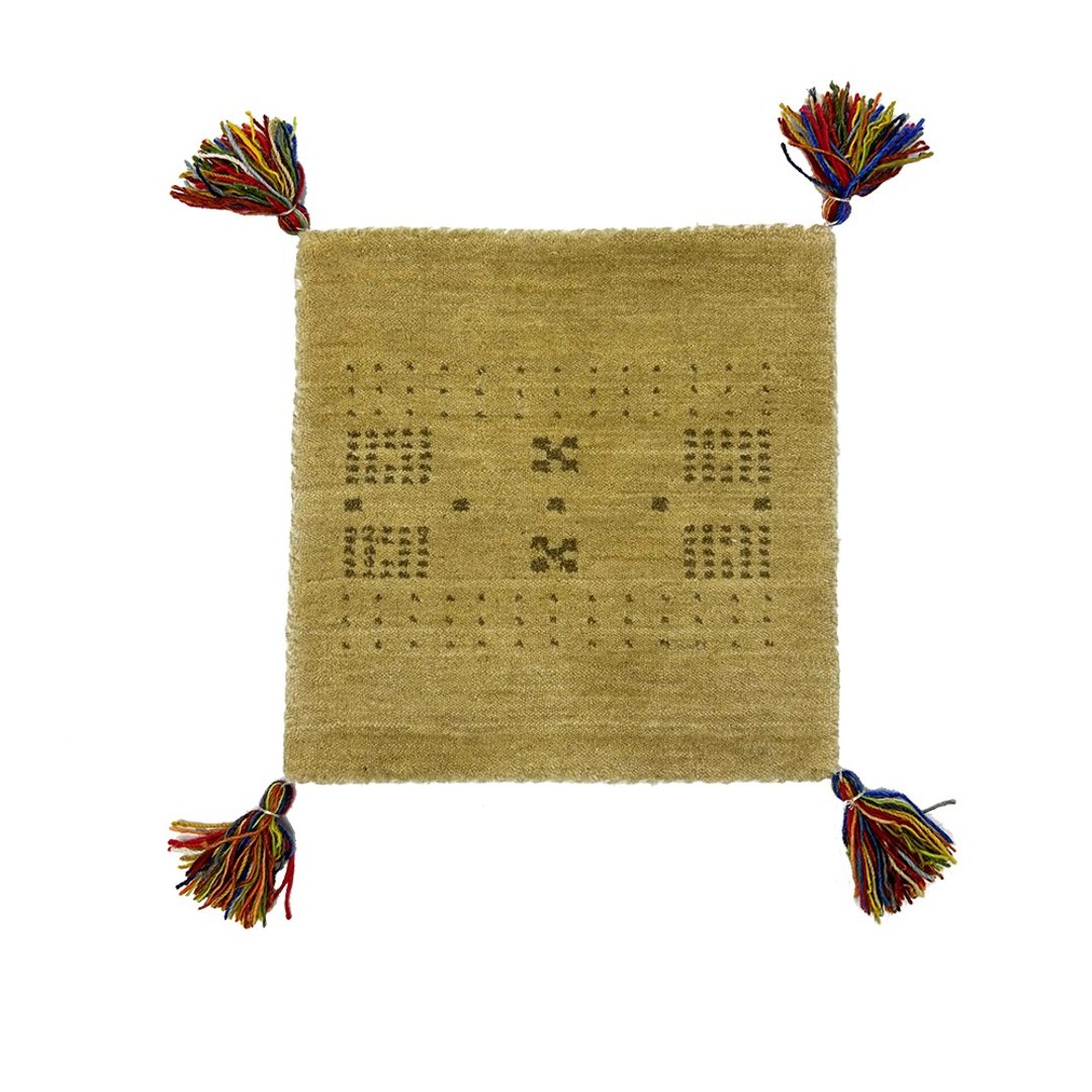 tribal symbol mats_cream 彩色复古系打印度手工小毯 - 地垫/地毯 - 羊毛 
