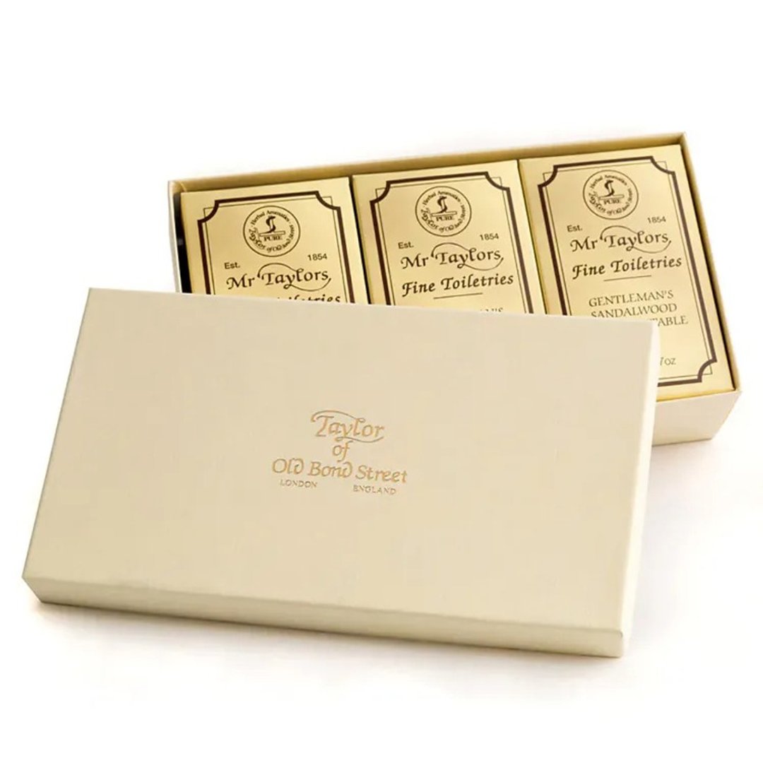Taylor of Old Bond Street 经典檀香 香氛皂 香水沐浴皂 3入礼盒 - 肥皂/手工皂 - 其他材质 