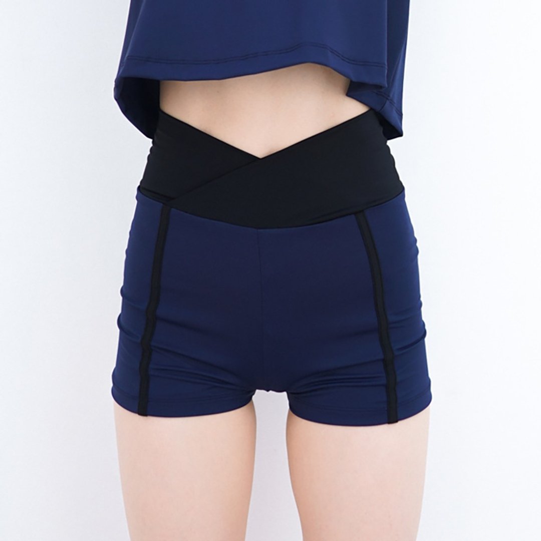 Essential biker v-short – 海军蓝/泳装 (单独出售) 077NAVY - 女装泳衣/比基尼 - 尼龙 蓝色