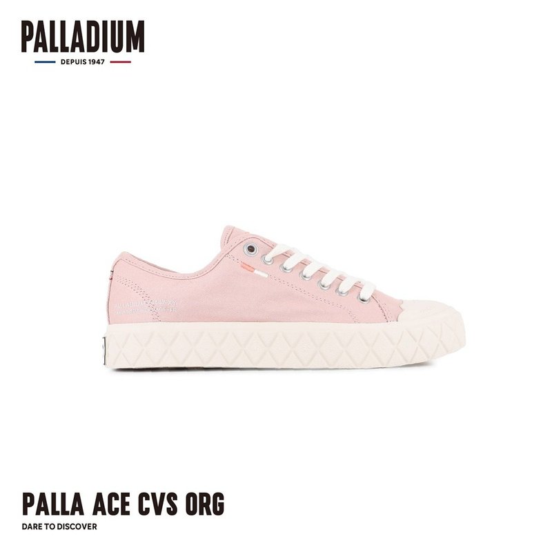 PALLADIUM ACE CVS ORG 钻石菱纹松饼鞋 粉 74447-605 - 女款休闲鞋 - 其他材质 多色