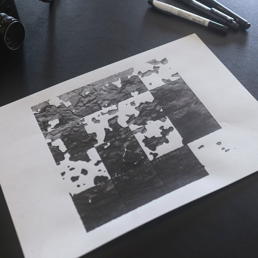 Generated Grid 4X4 - 221128#2 | Pen Plotter Art - 海报/装饰画/版画 - 纸 