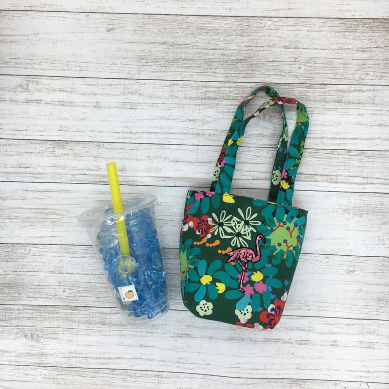 カフェバッグ　フラミンゴ - 手提包/手提袋 - 棉．麻 多色