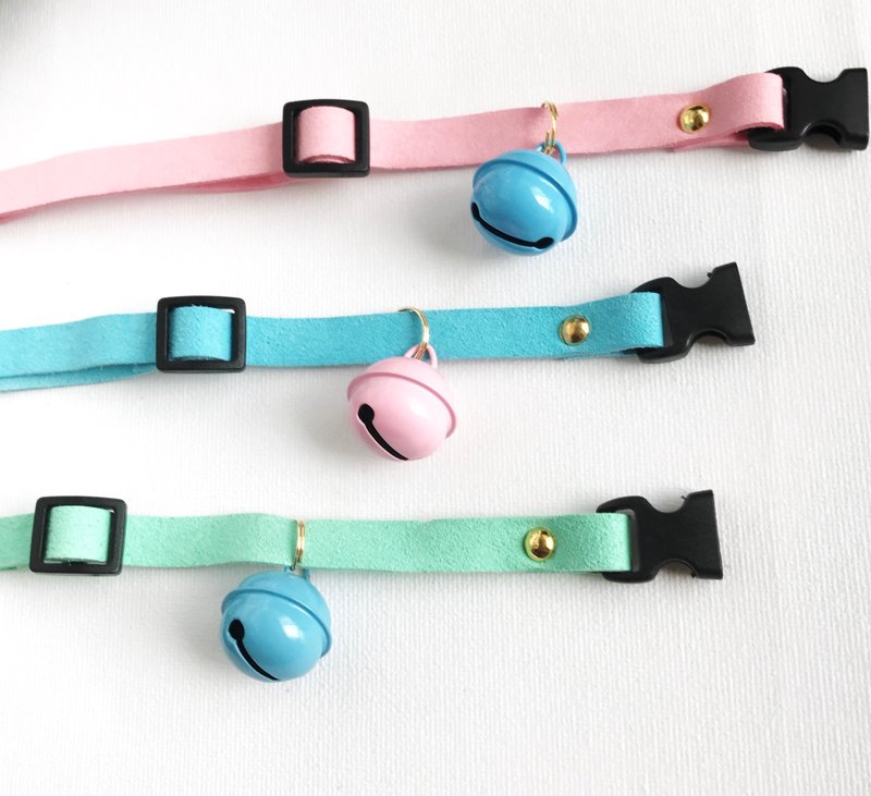 糖果星系喵星人宠物中铃铛项圈 -可自选颜色组合 - 项圈/牵绳 - 其他金属 粉红色